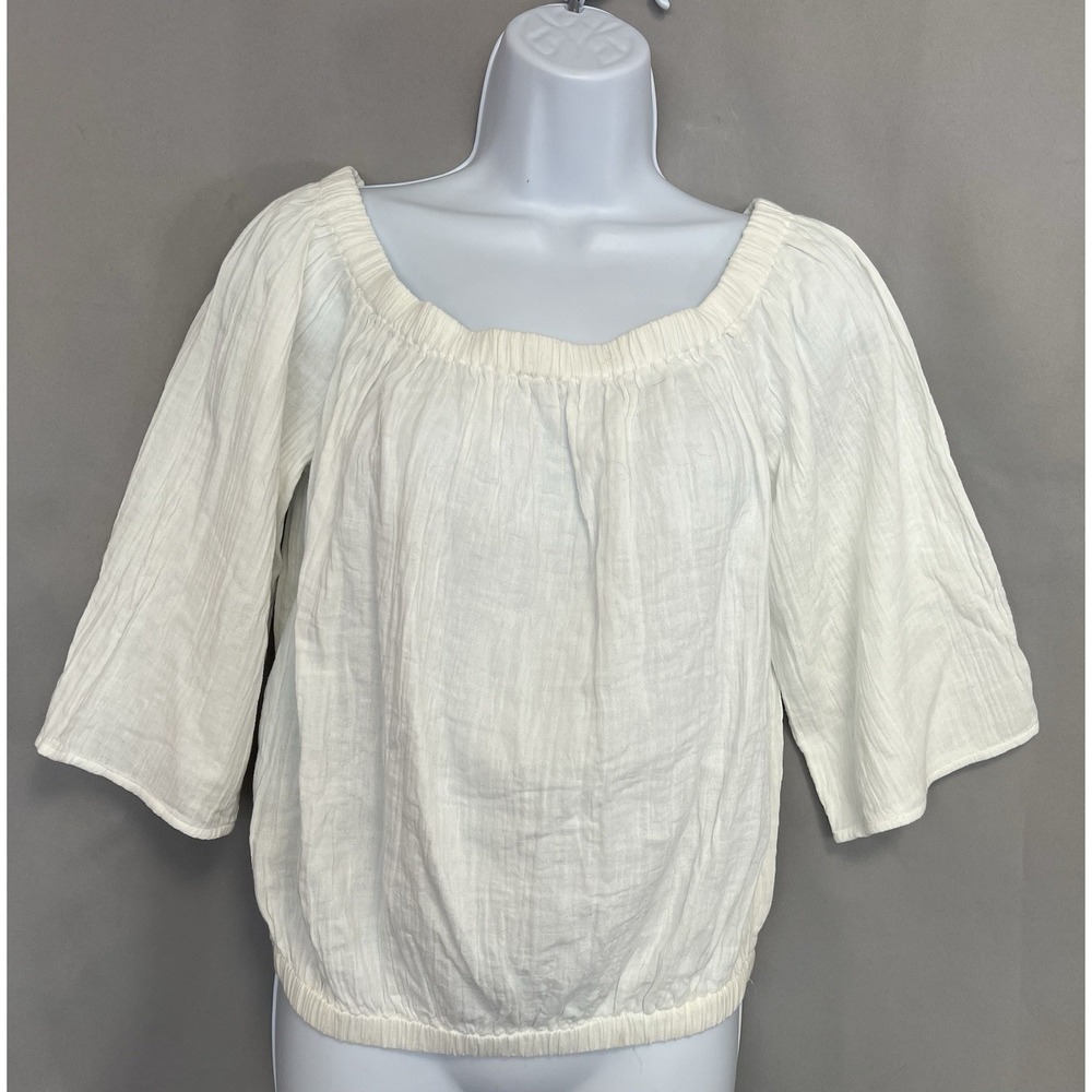 Loft Women's White Top Blouse Sz Médium New